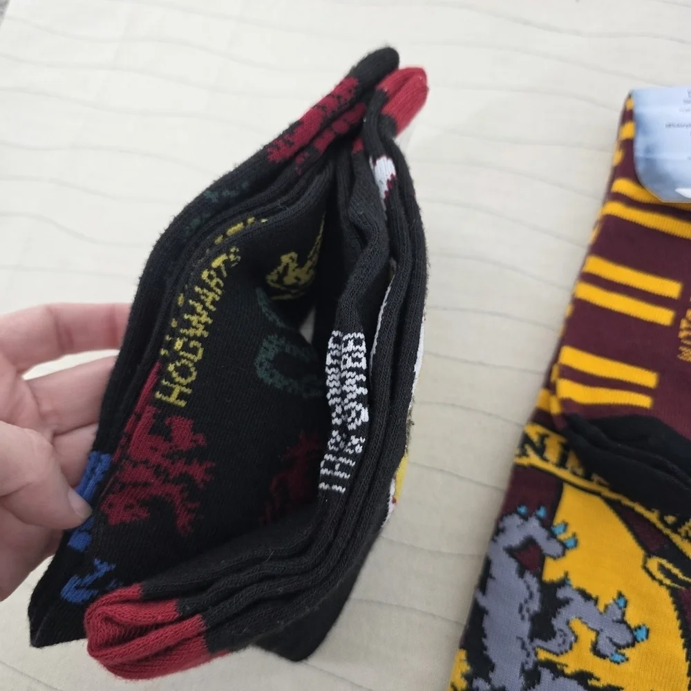 Lot Of 3 Harry Potter Socks Shoe Size 6-12 NEW